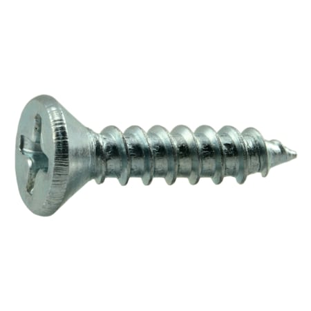 Midwest Fastener Wood Screw, #9, 3/4 in, Zinc Plated Steel Flat Head Phillips Drive, 100 PK 02565
